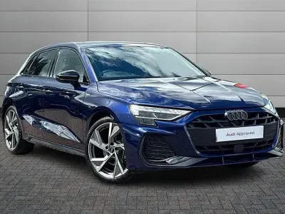 Used Audi A3 Black Edition 150 HP (110 kW) 2025 Blue Hatchback