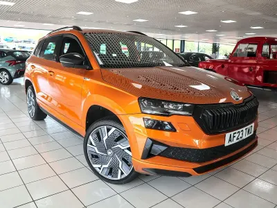 Used Skoda Karoq SportLine 150 HP (110 kW) 2023 Phoenix orange SUV