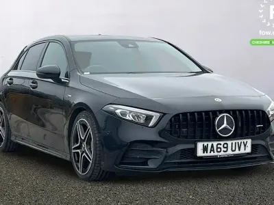 Used Mercedes A35 AMG Premium 306 HP (225 kW) 2019 Black Hatchback