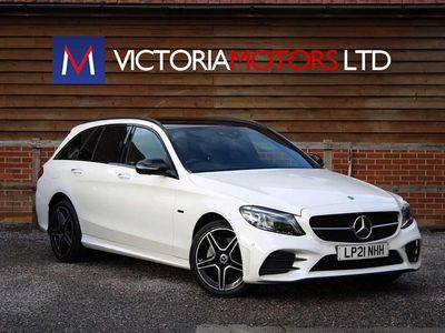 White Used 2021 Mercedes C300e AMG line Estate | £22,495 (Fair price)