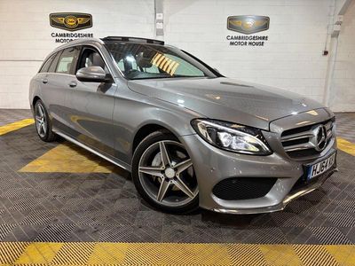 Begagnad Mercedes C220 AMG Line Premium 170 HK (125 kW) 2015 Silver Kombi
