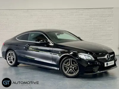 Begagnad Mercedes C200 AMG Line Premium 2019 Svart Sportkupé