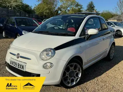 Used Fiat 500 Sport 100 HP (73 kW) 2009 White Cabriolet