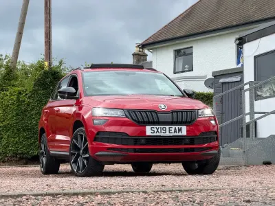Used Skoda Karoq SportLine 150 HP (110 kW) 2019 Red SUV