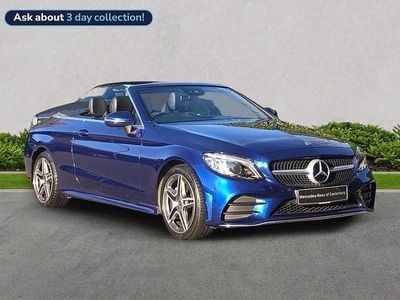 Blue Used 2019 Mercedes C200 AMG Line Premium Cabriolet | £19,940 (Fair price)