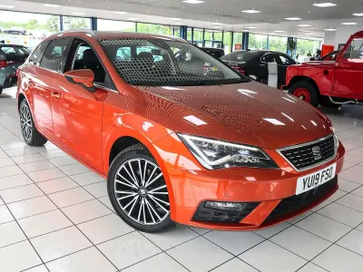 Used Seat Leon ST XCELLENCE Lux 130 HP (95 kW) 2019 Eclipse orange Estate