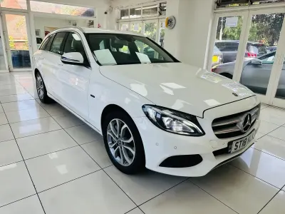 Used Mercedes C350e 2018 White Estate