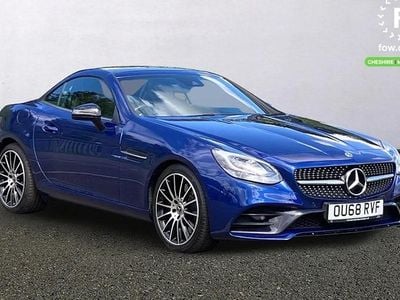 Used Mercedes SLC180 AMG line 156 HP (114 kW) 2018 Blue Cabriolet