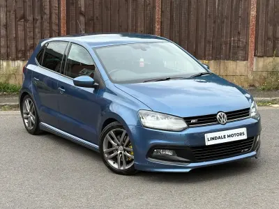 Used VW Polo R-line 110 HP (80 kW) 2016 Blue Hatchback
