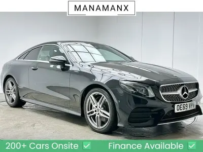 Used Mercedes E220 AMG line 194 HP (142 kW) 2019 Obsidian black Coupe