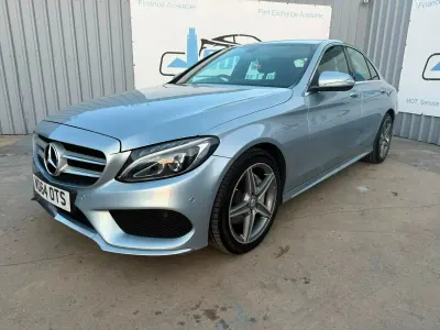Used Mercedes C220 AMG line 170 HP (125 kW) 2015 Silver Sedan