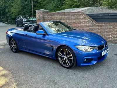 Used BMW 420 Cabriolet M Sport 190 HP (139 kW) 2016 Blue Cabriolet