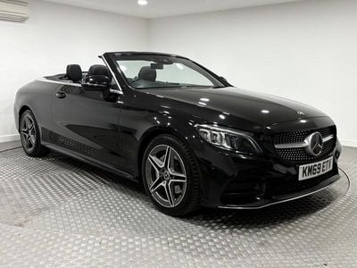 Black Used 2019 Mercedes C220 AMG Line Premium Cabriolet | £17,995 (Fair price)