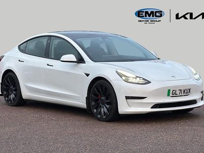 Used Tesla Model 3 Performance 461 kW (627 HP) 2021 White Sedan