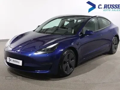 Used Tesla Model 3 Long Range AWD 366 kW (498 HP) 2021 Blue Sedan