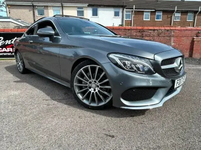 Used Mercedes C220 AMG line 170 HP (125 kW) 2017 Grey Coupe