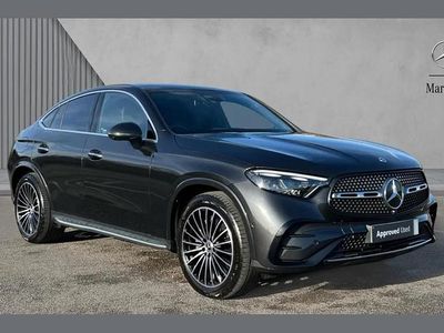 Metallic paint graphite grey Used 2025 Mercedes GLC300 AMG line Coupe | £52,480 (Expensive)