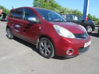 Used Nissan Note N-TEC 90 HP (66 kW) 2011 Red Hatchback