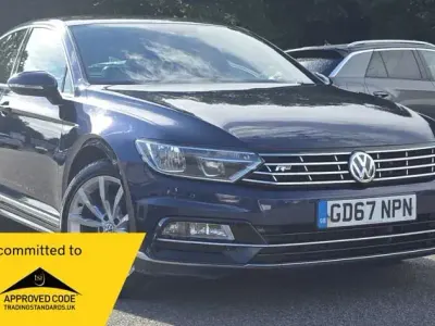 Used VW Passat R-line 150 HP (110 kW) 2017 Blue Sedan