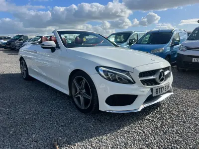Used Mercedes C220 AMG Line Premium Plus 170 HP (125 kW) 2017 White Cabriolet