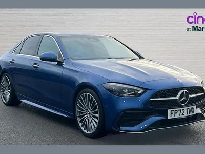 Blue Used 2022 Mercedes C200 AMG Line Premium Sedan | £27,290 (Fair price)