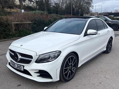 Used Mercedes C200 AMG line 2019 White Sedan