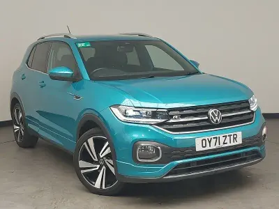 Begagnad VW T-Cross R-line 110 HK (80 kW) 2021 Blå SUV