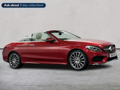 Used Mercedes C300 AMG Line Premium Plus 245 HP (180 kW) 2018 Red Cabriolet
