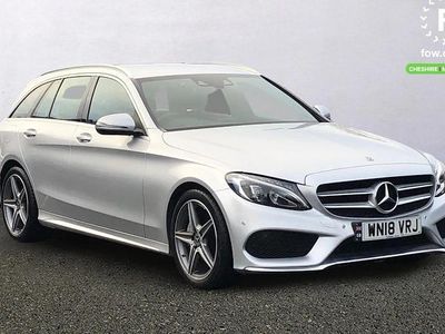 Silver Used 2018 Mercedes C220 AMG line Estate | £16,699 (Fair price)