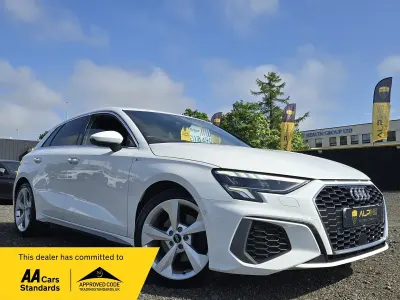 Used Audi A3 S-Line 150 HP (110 kW) 2021 White Sedan