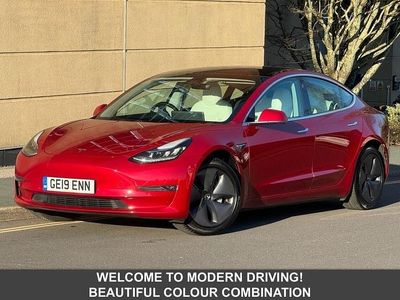 Used Tesla Model 3 Long Range AWD 366 kW (498 HP) 2019 Red Sedan