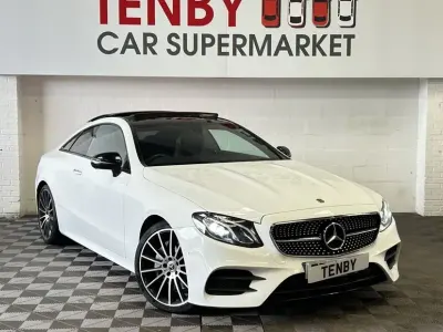 Used Mercedes E220 AMG Line Premium 194 HP (142 kW) 2018 White Coupe