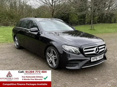 Used Mercedes E220 AMG line 194 HP (142 kW) 2017 Black Estate