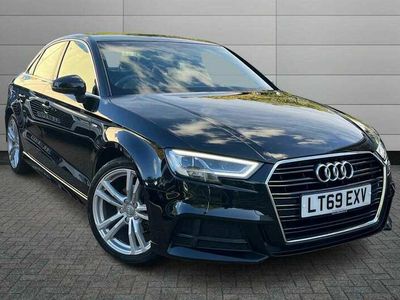 Used Audi A3 S-Line 116 HP (85 kW) 2019 Black Sedan
