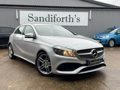 Used Mercedes A200 AMG line 136 HP (100 kW) 2017 Silver Hatchback
