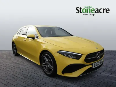 Used Mercedes A180 Executive 136 HP (100 kW) 2023 Yellow Hatchback