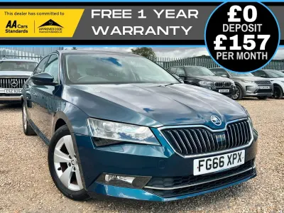 Used Skoda Superb GreenLine 120 HP (88 kW) 2016 Blue Hatchback