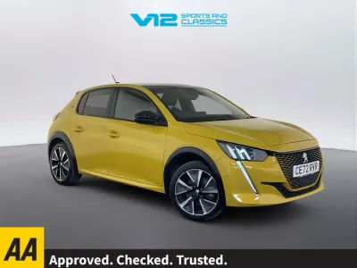 Used Peugeot e-208 GT 100 kW (136 HP) 2022 Yellow Hatchback