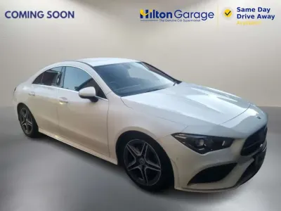 Used Mercedes CLA200 AMG line 163 HP (119 kW) 2020 White Coupe
