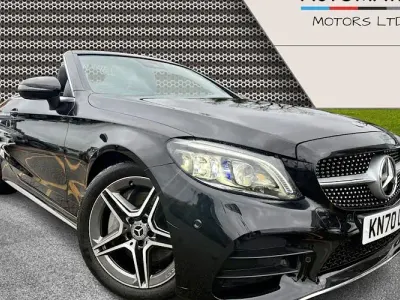 Used Mercedes C300 AMG line 245 HP (180 kW) 2020 Black Cabriolet