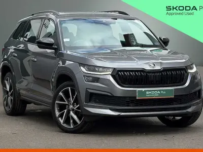 Used Skoda Kodiaq SportLine 150 HP (110 kW) 2023 Moon white metallic SUV