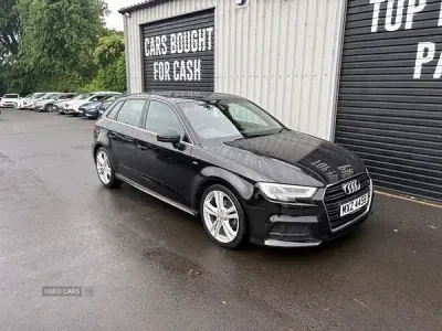 Used Audi A3 S-Line 150 HP (110 kW) 2018 Black Sedan