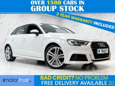 Used Audi A3 Sportback S-Line 116 HP (85 kW) 2019 White Hatchback