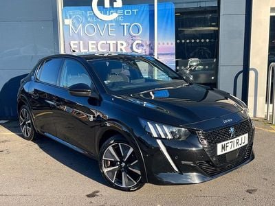 Used Peugeot e-208 Premium 100 kW (136 HP) 2021 Black Hatchback