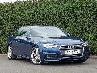 Used Audi A4 S-Line 150 HP (110 kW) 2017 Blue Sedan