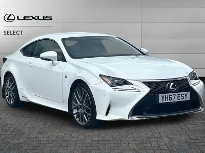 Used Lexus RC300h Sport Line 223 HP (164 kW) 2017 F sport white Coupe