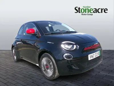 Used Fiat 500e Red 69 kW (95 HP) 2022 Black Hatchback