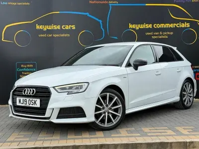 Used Audi A3 Black Edition 150 HP (110 kW) 2019 White Sedan