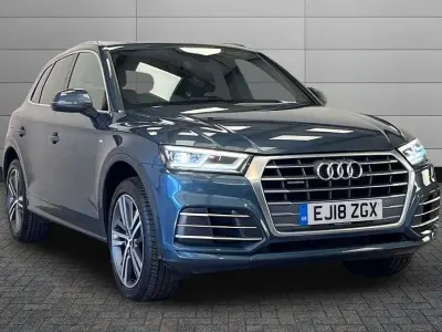 Used Audi Q5 S-Line 252 HP (185 kW) 2018 Blue SUV