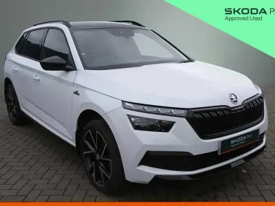Used Skoda Kamiq Monte Carlo 150 HP (110 kW) 2024 Moon white metallic SUV
